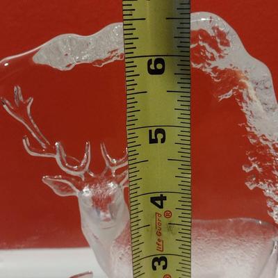 Mats Jonasson Crystal Art Wildlife Deer Paperweight