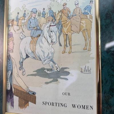 OUR SPORTING WOMEN ORIGINAL VICTORIAN PRINT