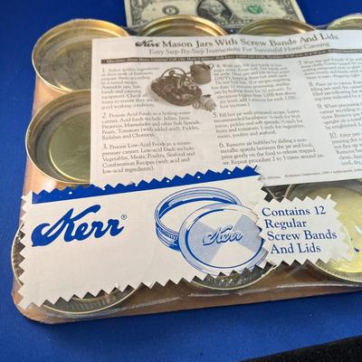 KERR JAR BANDS  AND LIDS, 12 SETS