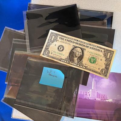 STACK OF 21 PHOTO NEGATIVES L.D.S. TEMPLES