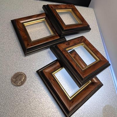 SET OF 4 MATCHING MINI WOOD FRAMES