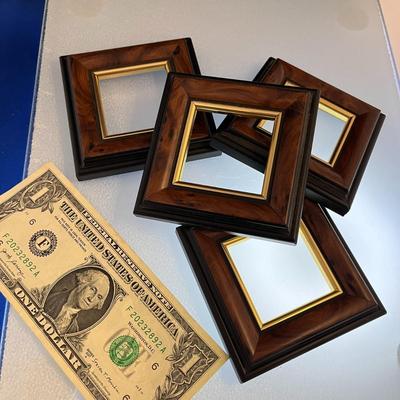 SET OF 4 MATCHING MINI WOOD FRAMES