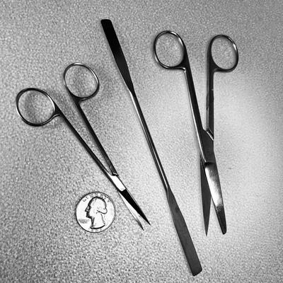 STAINLESS SURGICAL TOOLS X 3