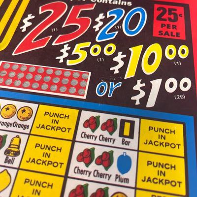 COLORFUL VINTAGE PUNCH BOARD