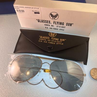 AIR FORCE STYLE MIRRORED AVIATOR SUN GLASSES