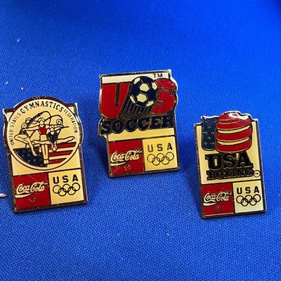 OLYMPIC EVENTS COLLECTIBLE PINS BY COCA-COLA