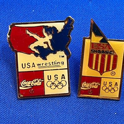OLYMPIC EVENTS COLLECTIBLE PINS BY COCA-COLA
