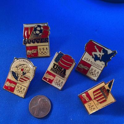 OLYMPIC EVENTS COLLECTIBLE PINS BY COCA-COLA