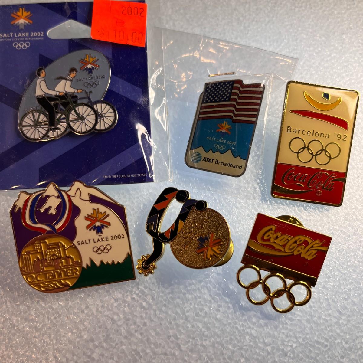 OLYMPIC COLLECTIBLE PINS x 6 MISSIONARIES BIKES | EstateSales.org