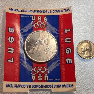 OLYMPIC COIN TOKEN LUGE NAGANO 1998 