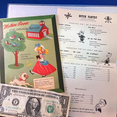 1950â€™S KIDS MENU DUTCH PANTRY