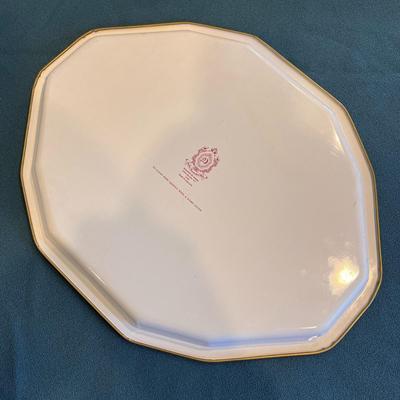 LOVELY METAL FLORAL ENGLISH SERVING TRAY