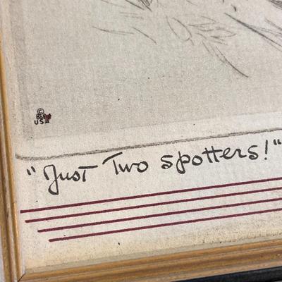 VINTAGE 50â€™S HUNTING DOG PRINT FRAMED