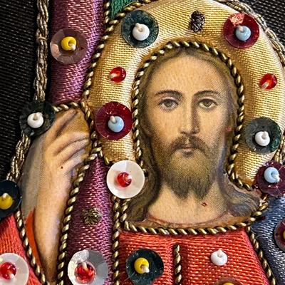 ORTHODOX ICON ARTWORK JEWELED HANDIWORK