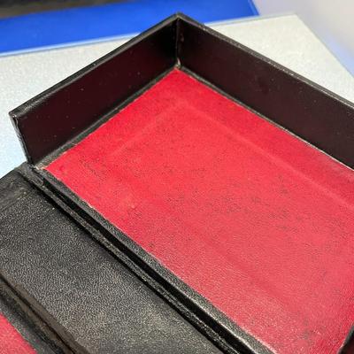 VINTAGE LEATHERETTE â€œBOOKâ€-LIKE STORAGE BOX