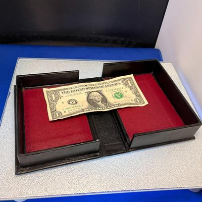 VINTAGE LEATHERETTE â€œBOOKâ€-LIKE STORAGE BOX