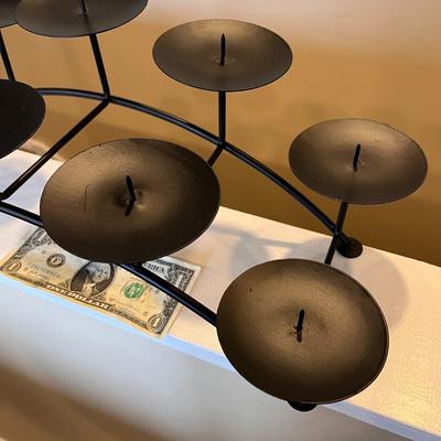 METAL DOUBLE ROW CANDLE HOLDER RACK