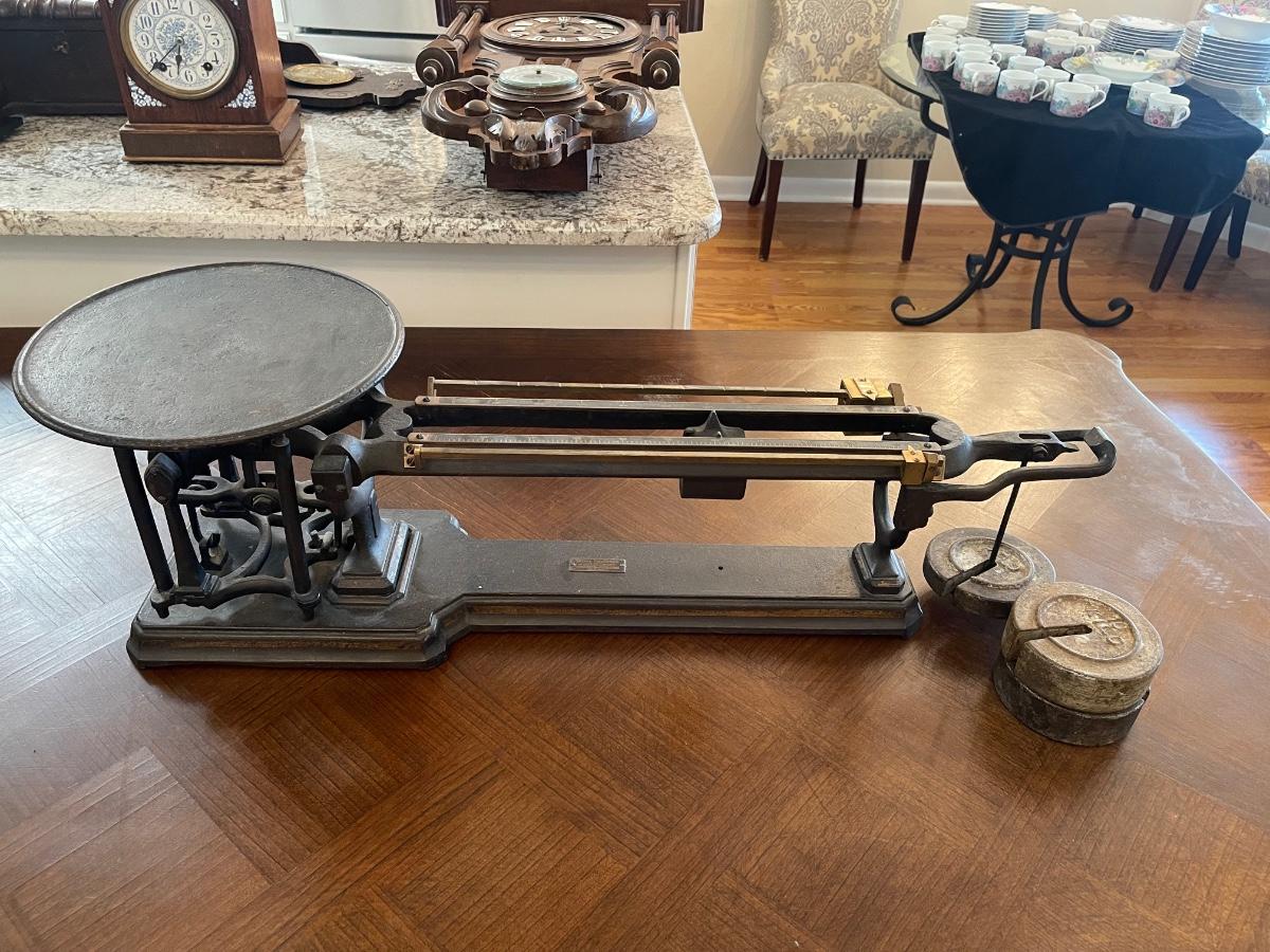 Antique Henry Troemner Balance Scale. 32” long