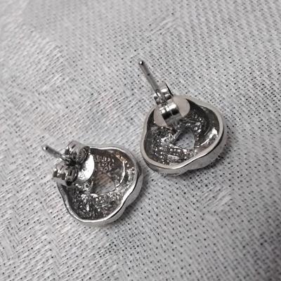 Elegant Diamond Love Knot 925 Post Earrings
