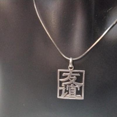 Beautiful Asian Medallion 16" 925 Necklace