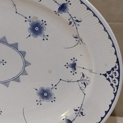Vintage Furnivals Blue and White Pottery Platter