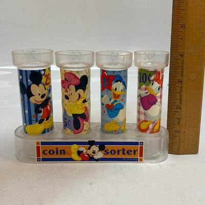 Vintage Retro Walt Disney Mickey Minnie Mouse Donald Daisy Duck Plastic Coin Sorter