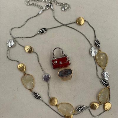 Brighton Necklace with ring and lapel pin
