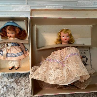 A pair of Vintage  Storybook bisque dolls   In the box.