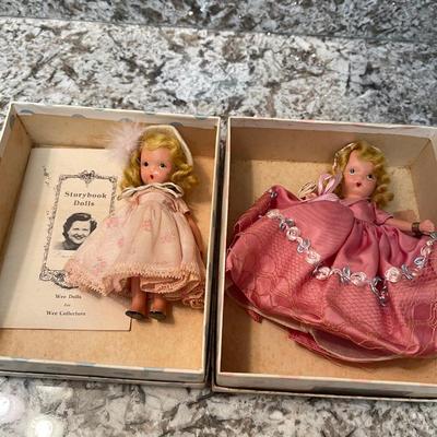 Vintage bisque Storybook Dolls - set of 2