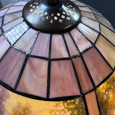 Reproduction stained glass lamp