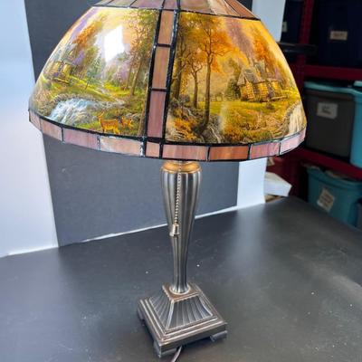 Reproduction stained glass lamp