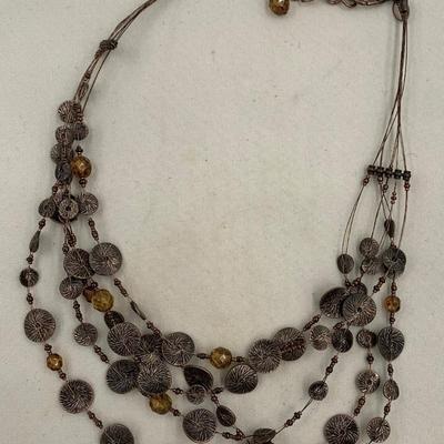 J Jill 4-strand brown necklace