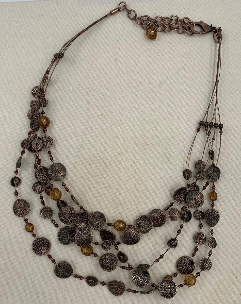 J Jill 4strand brown necklace