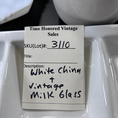 White China and Milk glass