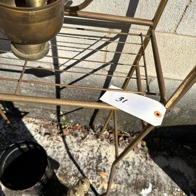 Brass over toilet organizer shelf lot