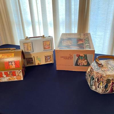 Vintage Wood Purse Lot