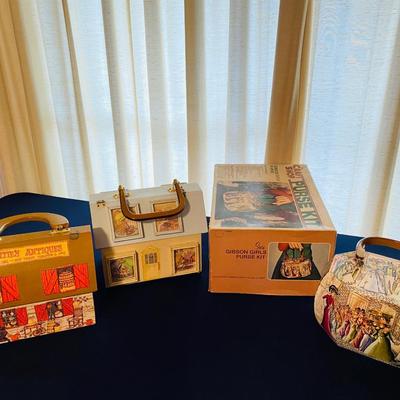 Vintage Wood Purse Lot