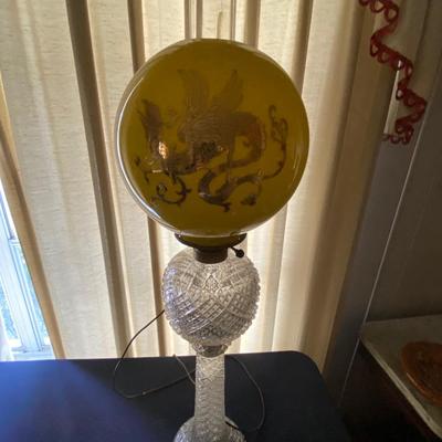 Antique Gone With The Wind Style Lamp