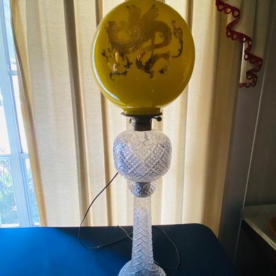 Antique Gone With The Wind Style Lamp