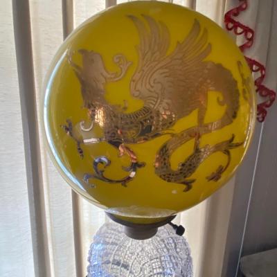 Antique Gone With The Wind Style Lamp