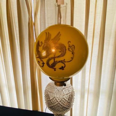 Antique Gone With The Wind Style Lamp