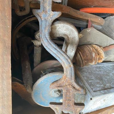 Vintage Grinding wheel, tool lot