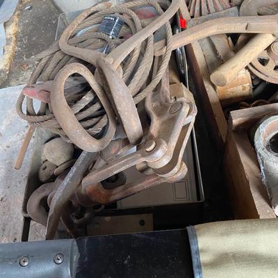 Vintage Grinding wheel, tool lot