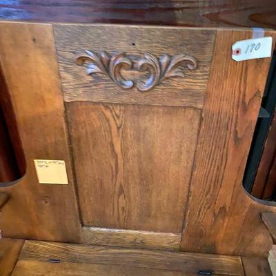Antique Oak Hall Tree Base