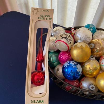 Vintage Glass Ball Christmas Ornaments and More Lot