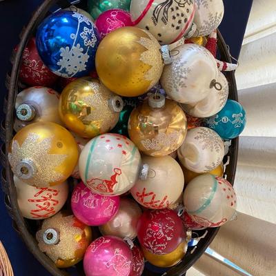 Vintage Glass Ball Christmas Ornaments and More Lot