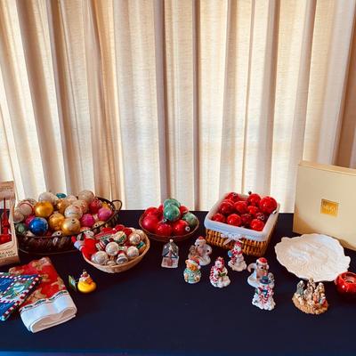 Vintage Glass Ball Christmas Ornaments and More Lot