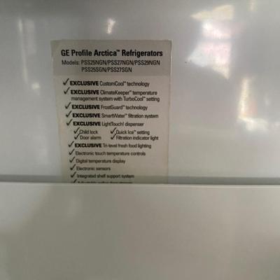 GE Profile White Side By Side Artica Refrigerator