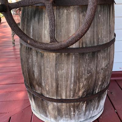 LOT 11M: Wooden Barrel w/ Mill Attachment