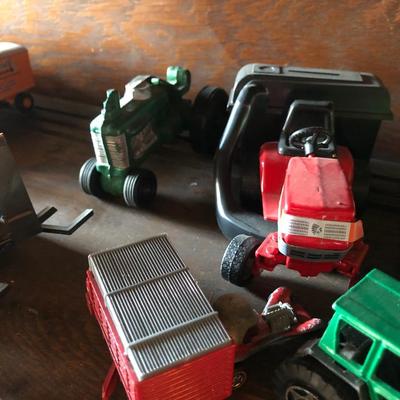 LOT 26M: Shelf of Model Cars, Trucks, & Tractors